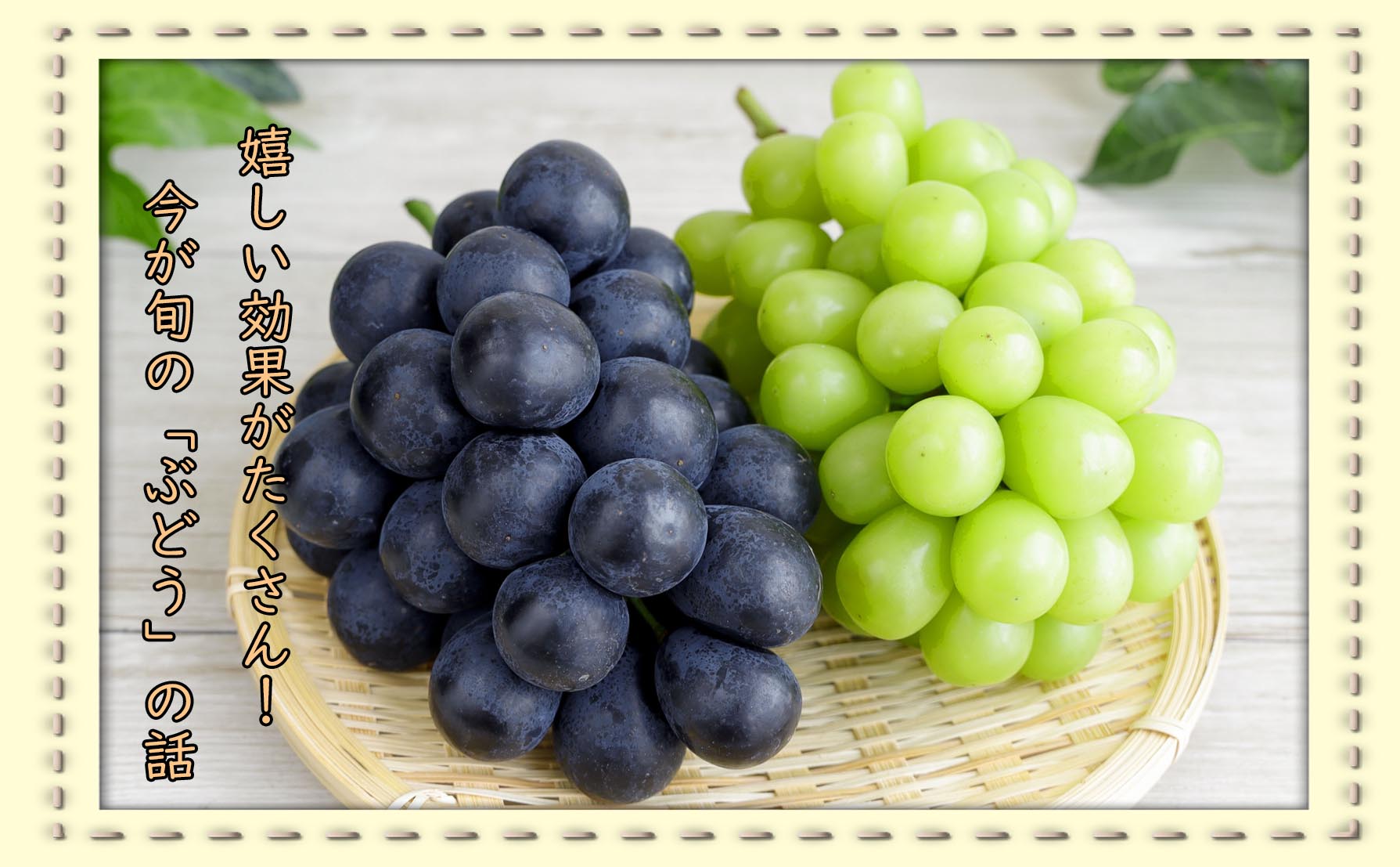 世界で生産量が最も多い果物のひとつ「ぶどう」！