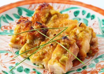 鶏肉のたらの芽味噌焼きの画像