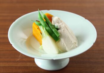かぼちゃの煮物 豆腐ソース添えの画像