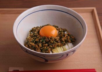 にらの肉みそうどんの画像